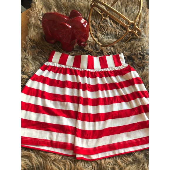 Mimi Chica | Red & White Candy Cane Skirt - Picture 1 of 5